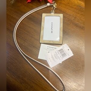 Coach Signature PVC Lanyard - NWT